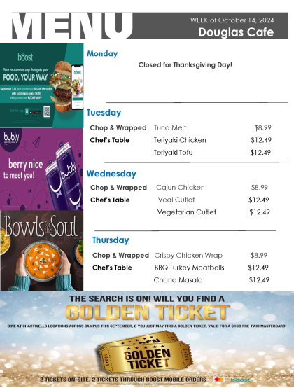 Weekly Menu