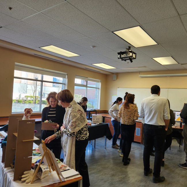 Douglas College self-employment event attendees mingling